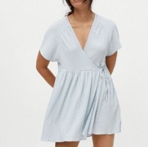 Urban Outfitters Light Blue‎ and White Mini Dress